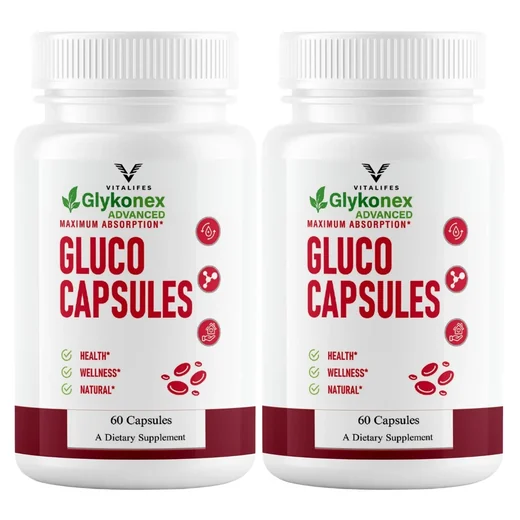 GlykoNex Gluco Capsules blood sugar support, two bottle pack